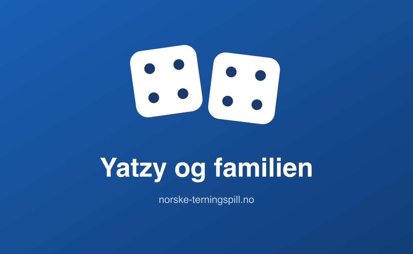 Yatzy og lignende terningspill med poengblokk